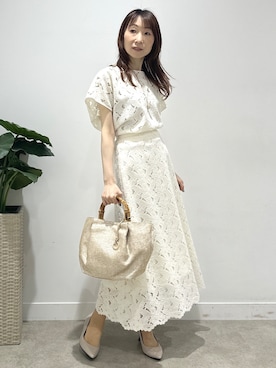 「UNTITLED（アンタイトル）のアイテム（スカート）」を使った、Miwaさん（レディース・155cm）の秋コーディネート