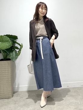 「UNTITLED（アンタイトル）のアイテム（パンプス）」を使った、Miwaさん（レディース・155cm）の夏コーディネート