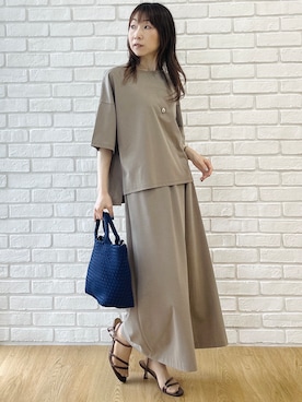 「UNTITLED（アンタイトル）のアイテム（スカート）」を使った、Miwaさん（レディース・155cm）の夏コーディネート