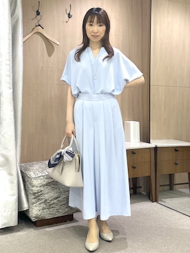 「オフィスカジュアル」｜Miwaさん（レディース・155cm）の夏コーディネート