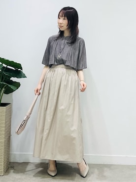 「SOUP（スープ）のアイテム（トップス）」を使った、Miwaさん（レディース・155cm）の春コーディネート