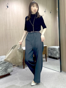 「UNTITLED（アンタイトル）のアイテム（アクセサリー）」を使った、Miwaさん（レディース・155cm）の秋コーディネート