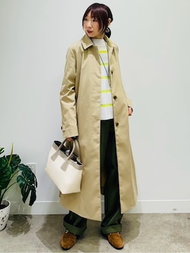 「SOUP（スープ）のアイテム」を使った、Miwaさん（レディース・155cm）の春コーディネート