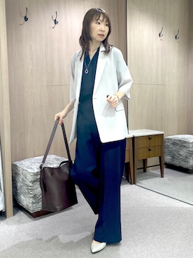 「UNTITLED（アンタイトル）のアイテム（シャツ/ブラウス）」を使った、Miwaさん（レディース・155cm）の秋コーディネート