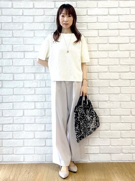 「UNTITLED（アンタイトル）のアイテム（パンプス）」を使った、Miwaさん（レディース・155cm）の夏コーディネート