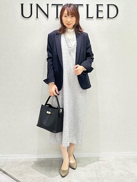 「UNTITLED（アンタイトル）のアイテム（ワンピース/ドレス）」を使った、Miwaさん（レディース・155cm）の冬コーディネート