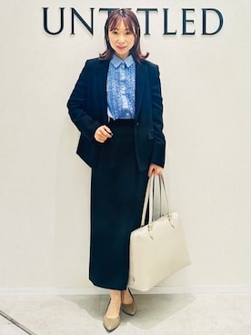 「アイテム（トレンチコート、グレー系）」を使った、Miwaさん（レディース・155cm）の冬コーディネート