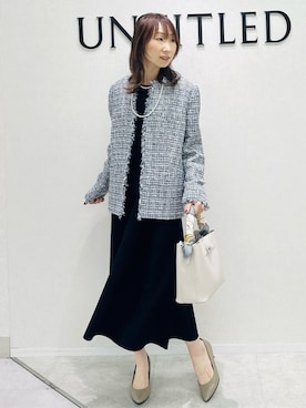 「UNTITLED（アンタイトル）のアイテム（ワンピース/ドレス）」を使った、Miwaさん（レディース・155cm）の冬コーディネート