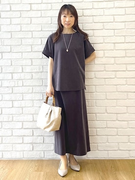 「UNTITLED（アンタイトル）のアイテム（パンプス）」を使った、Miwaさん（レディース・155cm）の夏コーディネート