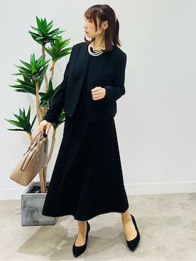 「UNTITLED（アンタイトル）のアイテム（ワンピース/ドレス）」を使った、Miwaさん（レディース・155cm）の冬コーディネート