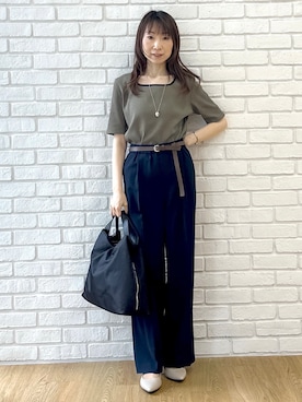 「UNTITLED（アンタイトル）のアイテム（パンプス）」を使った、Miwaさん（レディース・155cm）の夏コーディネート