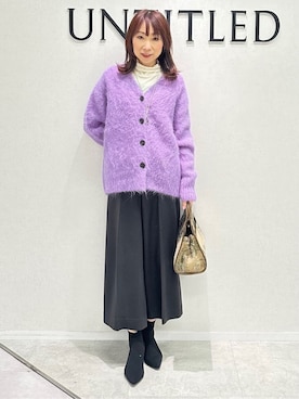 「アイテム（ダウンジャケット/コート）」を使った、Miwaさん（レディース・155cm）の冬コーディネート