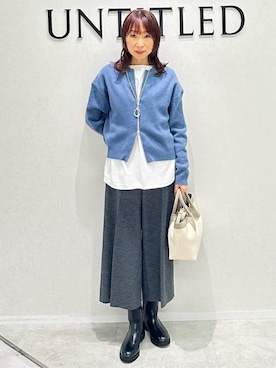 「アイテム（ダウンジャケット/コート）」を使った、Miwaさん（レディース・155cm）の冬コーディネート