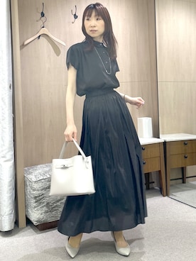 「UNTITLED（アンタイトル）のアイテム（パンプス）」を使った、Miwaさん（レディース・155cm）の夏コーディネート