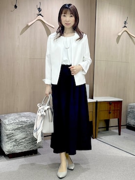 「UNTITLED（アンタイトル）のアイテム（パンプス）」を使った、Miwaさん（レディース・155cm）の夏コーディネート