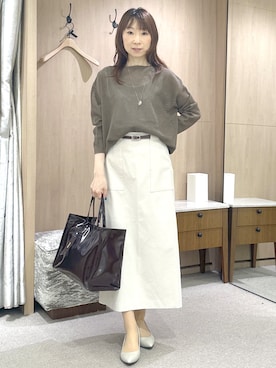 「UNTITLED（アンタイトル）のアイテム（パンプス）」を使った、Miwaさん（レディース・155cm）の夏コーディネート