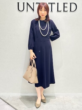 「UNTITLED（アンタイトル）のアイテム（ワンピース/ドレス）」を使った、Miwaさん（レディース・155cm）の冬コーディネート