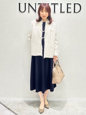 「UNTITLED（アンタイトル）のアイテム（ワンピース/ドレス）」を使った、Miwaさん（レディース・155cm）の冬コーディネート