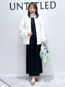 「UNTITLED（アンタイトル）のアイテム（ブルゾン）」を使った、Miwaさん（レディース・155cm）の冬コーディネート