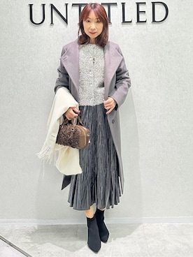 「smart pink（スマートピンク）のアイテム（トップス）」を使った、Miwaさん（レディース・155cm）の秋コーディネート