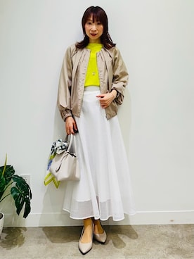 「UNTITLED（アンタイトル）のアイテム（ブルゾン）」を使った、Miwaさん（レディース・155cm）の冬コーディネート