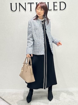 「UNTITLED（アンタイトル）のアイテム（ワンピース/ドレス）」を使った、Miwaさん（レディース・155cm）の春コーディネート