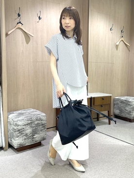 「UNTITLED（アンタイトル）のアイテム（パンプス）」を使った、Miwaさん（レディース・155cm）の夏コーディネート