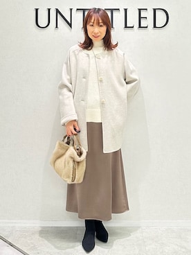 「COCOSHNIK（ココシュニック）のアイテム」を使った、Miwaさん（レディース・155cm）の冬コーディネート