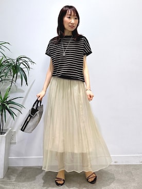 「UNTITLED（アンタイトル）のアイテム」を使った、Miwaさん（レディース・155cm）の夏コーディネート