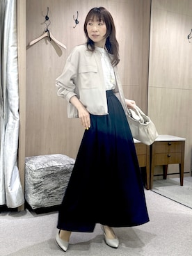 「UNTITLED（アンタイトル）のアイテム（パンプス）」を使った、Miwaさん（レディース・155cm）の夏コーディネート