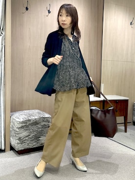 「アイテム（タンクトップ、ベージュ系）」を使った、Miwaさん（レディース・155cm）の夏コーディネート