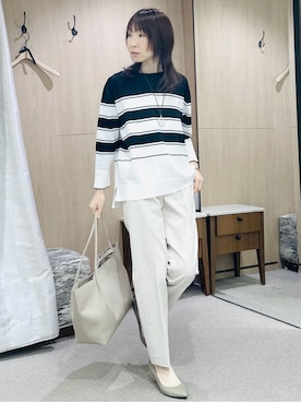 「アイテム（モッズコート）」を使った、Miwaさん（レディース・155cm）の春コーディネート