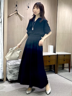 「オフィスカジュアル」｜「アイテム（パンツ）」を使った、Miwaさん（レディース・155cm）の夏コーディネート
