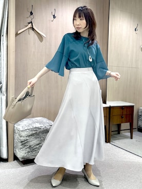 「Sunauna（スーナウーナ）のアイテム」を使った、Miwaさん（レディース・155cm）の春コーディネート