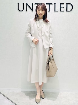 「UNTITLED（アンタイトル）のアイテム（ワンピース/ドレス）」を使った、Miwaさん（レディース・155cm）の冬コーディネート