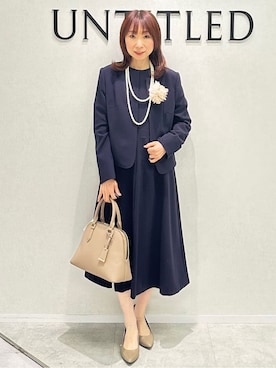 「UNTITLED（アンタイトル）のアイテム（ワンピース/ドレス）」を使った、Miwaさん（レディース・155cm）の冬コーディネート