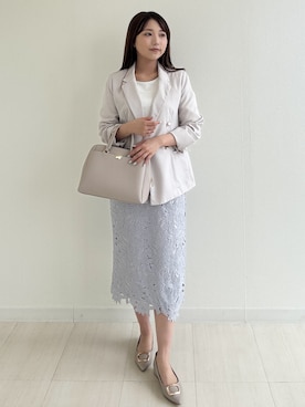 「index（インデックス）のアイテム（テーラードジャケット）」を使った、もとさん（レディース・157cm）の春コーディネート