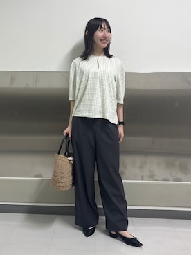 「Modify（モディファイ）のアイテム」を使った、Yoshimiさん（レディース・160cm）の春コーディネート