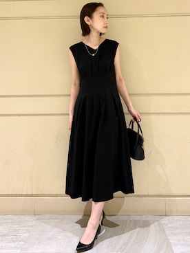 「COUP DE CHANCE（クードシャンス）のWポイントショート（ネックレス、ゴールド系）」を使った、Takahashiさん（レディース・152cm）の春コーディネート