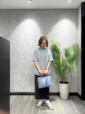 「アイテム（トートバッグ、ブルー系）」を使った、s___sさん（メンズ・158cm）の夏コーディネート