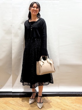 「index（インデックス）のアイテム（バッグ）」を使った、グッチさん（レディース・154cm）の春コーディネート