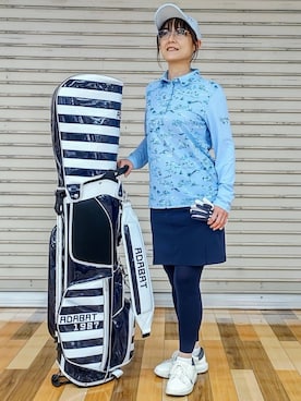 「アイテム（その他、ブルー系）」を使った、ざっき～さん（レディース・153cm）の春コーディネート
