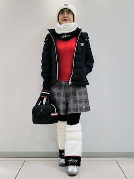 「adabat（アダバット）のアイテム」を使った、ざっき～さん（レディース・153cm）の冬コーディネート