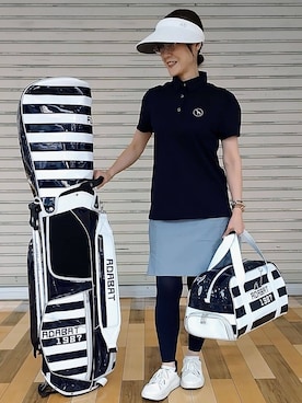「アイテム（サンバイザー）」を使った、ざっき～さん（レディース・153cm）の夏コーディネート