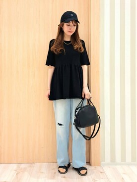 「Cutie Blonde（キューティーブロンド）のアイテム（デニムパンツ）」を使った、kanaさん（レディース・166cm）の春コーディネート