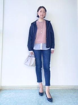 「tk.TAKEO KIKUCHI（ティーケータケオキクチ）のアイテム（ジャケット/アウター）」を使った、aliceさん（レディース・166cm）の冬コーディネート