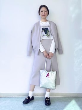 「SOUP（スープ）のアイテム」を使った、aliceさん（レディース・166cm）の春コーディネート