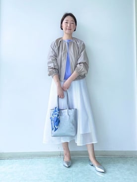 「UNTITLED（アンタイトル）のアイテム（ブルゾン）」を使った、aliceさん（レディース・166cm）の春コーディネート