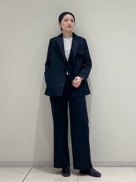 「アイテム（スーツパンツ）」を使った、T.Kさん（レディース・171cm）の冬コーディネート