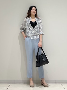 「HusHusH（ハッシュアッシュ）のアイテム（パンツ）」を使った、T.Kさん（レディース・171cm）の春コーディネート